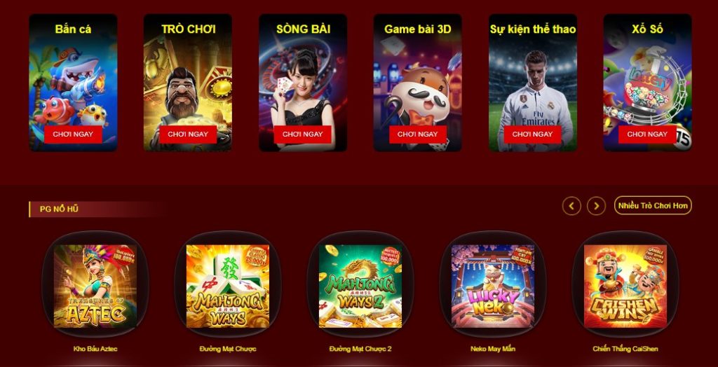 Các trò chơi nổi bật trên 33win