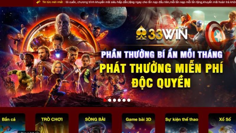 Tổng hợp các dòng game bài mới tại 33win