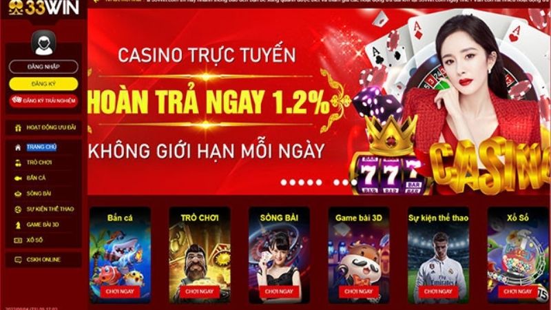 Tiện ích khi chơi sau khi tải thành công quá link tải 33win