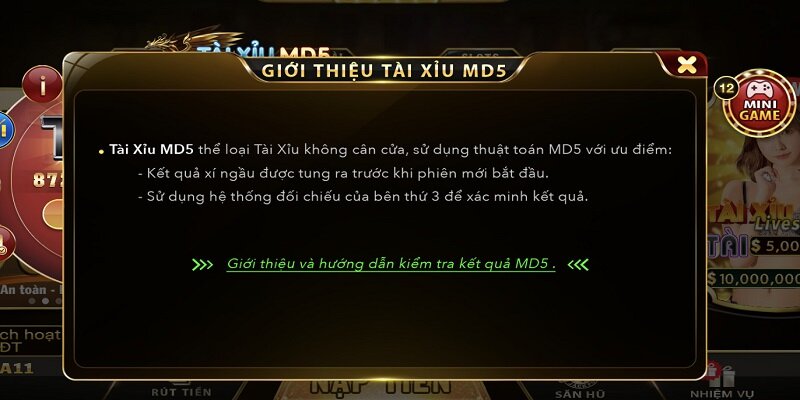 Luật chơi ngày nay của tài xỉu md5 là gì