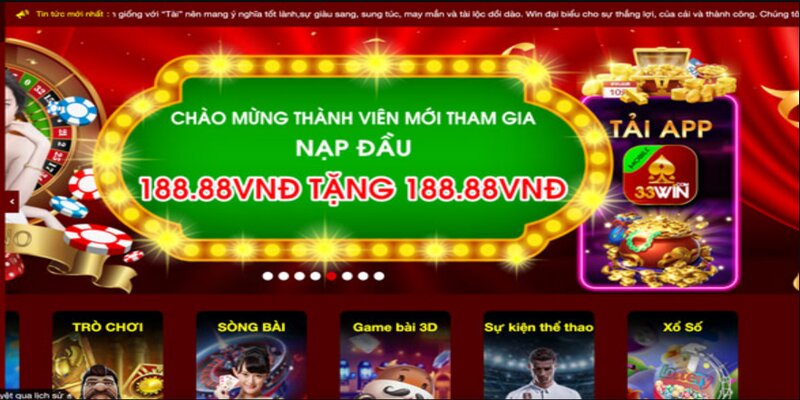 Sức hấp dẫn từ ưu đãi 33win